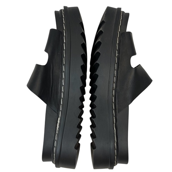 Madden Girl Black Double Buckle Platform Sandal Dizzyy Slides - Picture 6 of 12